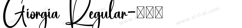 Giorgia Regular字体转换